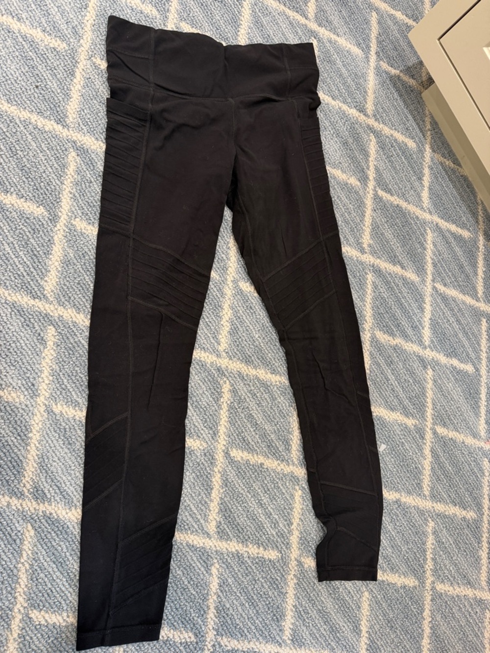 Athleta Black High-Rise Moto Leggings